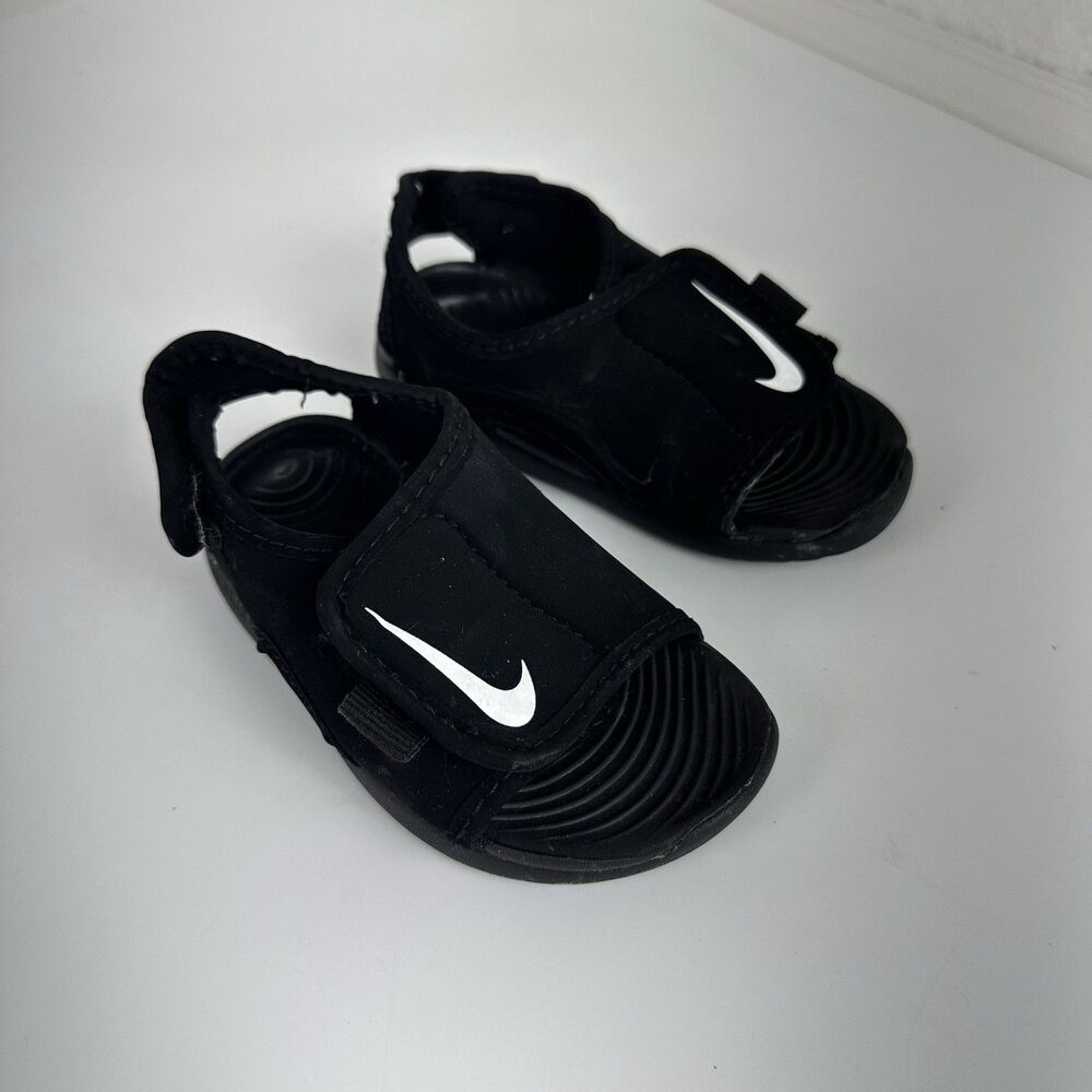 Nike Sunray Protect Kids Toddler Sandals Black Size 6C EUR 22 Excellent